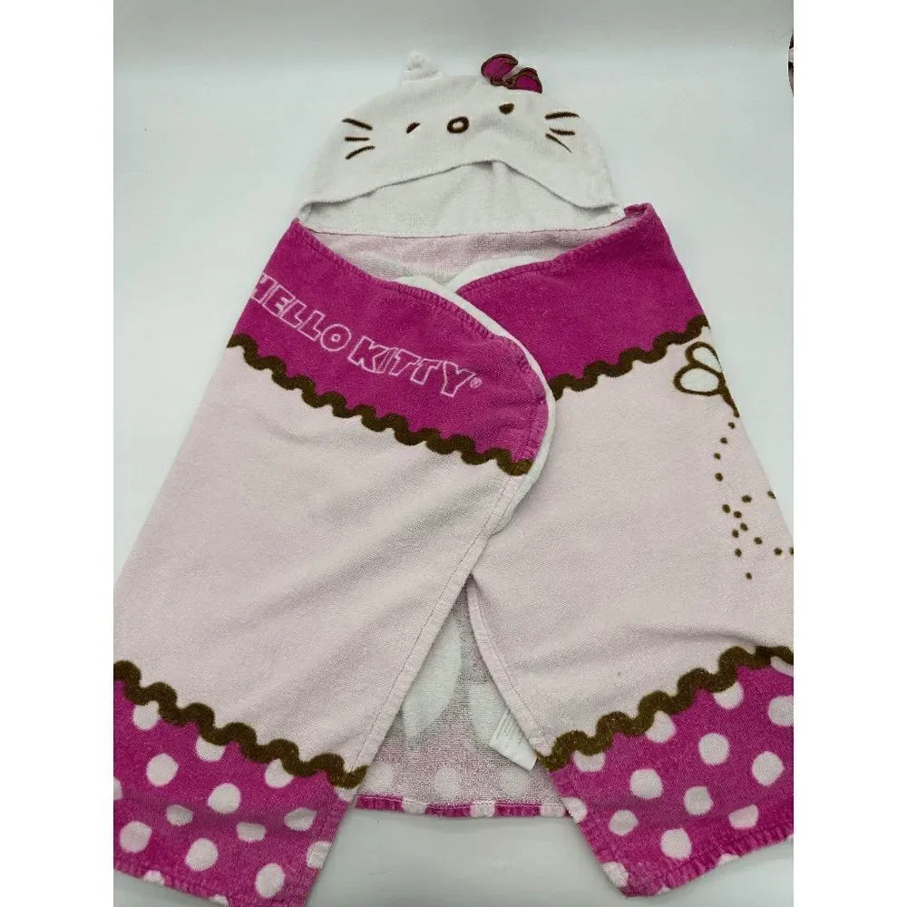 Hello Kitty Baby Towel with Hood Towel Wrap 46 x 23 Bath Towel Multicolored OS